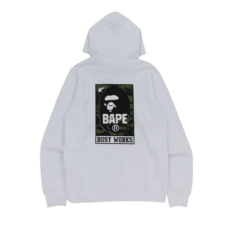 BAPE Busy Works Pullover Hoodie White