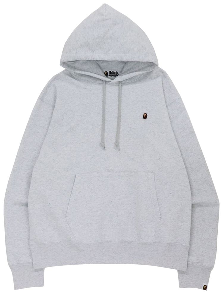 BAPE Ape Head One Point Relaxed Fit Pullover Hoodie Grey