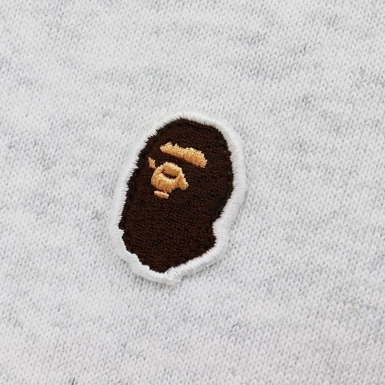 BAPE Ape Head One Point Relaxed Fit Pullover Hoodie Grey