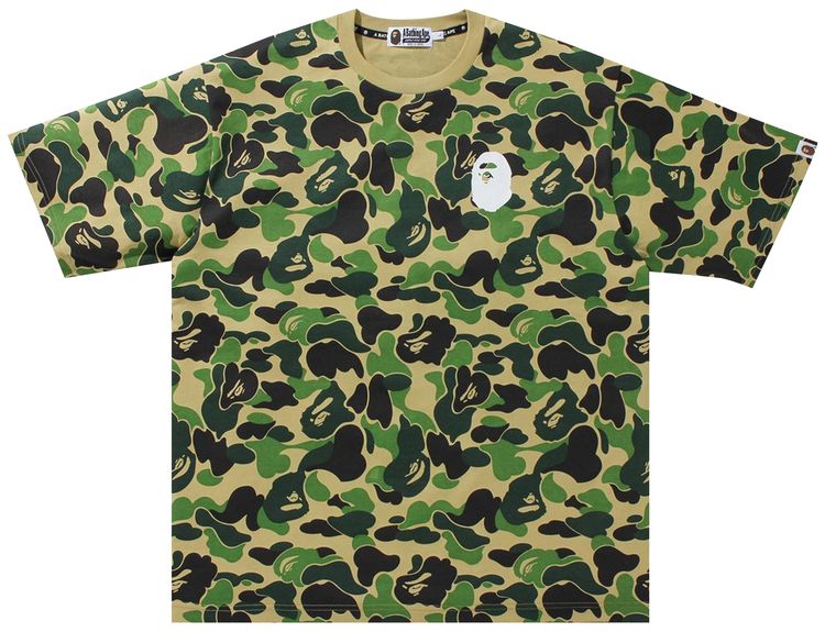 BAPE Big ABC Camo Ape Head Relaxed Fit Tee Green