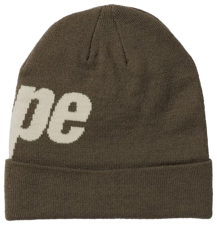 BAPE Knit Spellout Cap Olive Drab