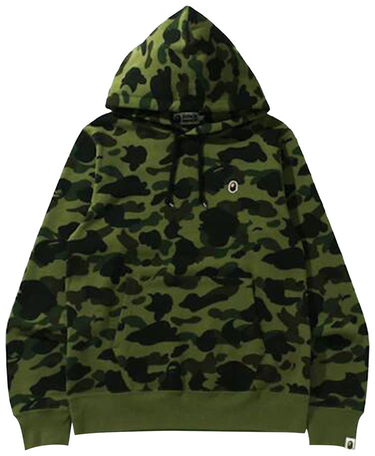 BAPE 1st Camo One Point Pullover Hoodie Green