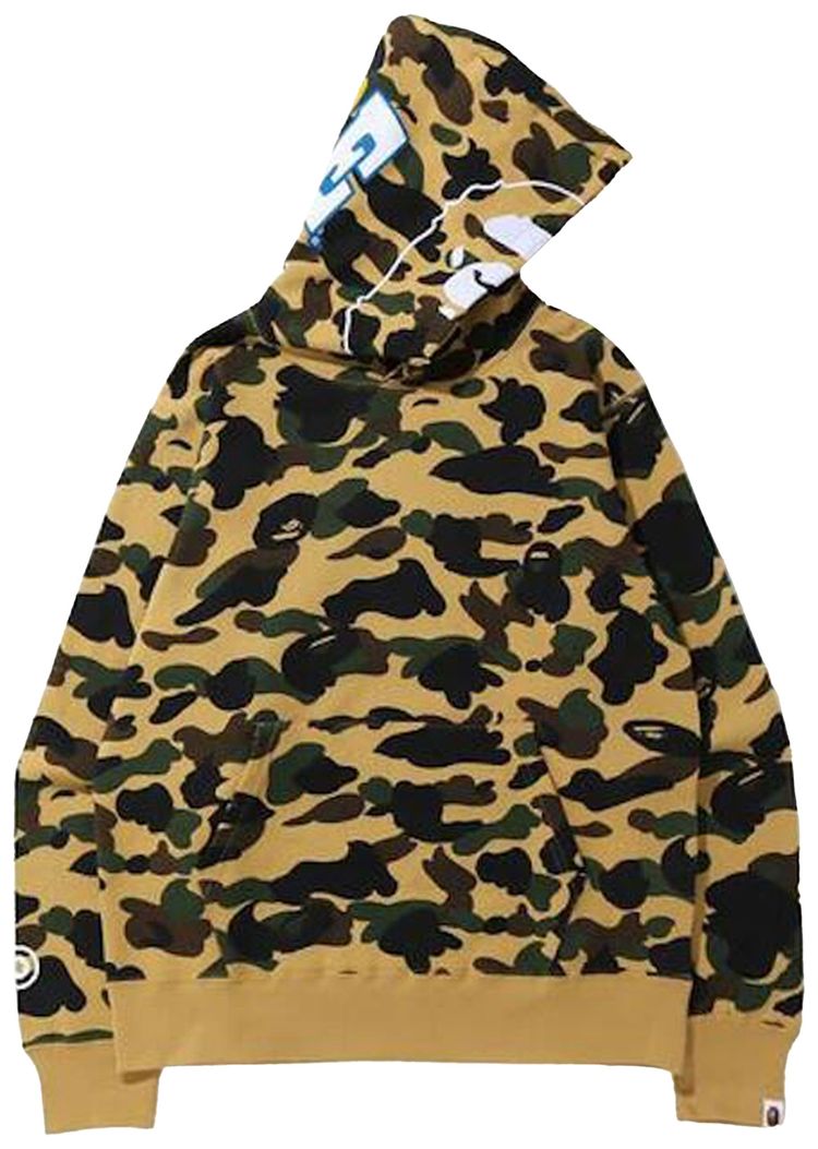 BAPE 1st Camo 2nd Ape Pullover Hoodie Yellow