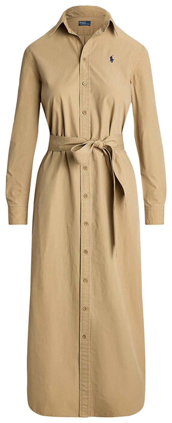 Polo Ralph Lauren Long Sleeve Day Dress Khaki