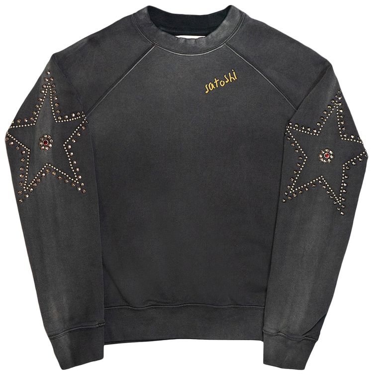 Satoshi Nakamoto Star Studded Crewneck Black
