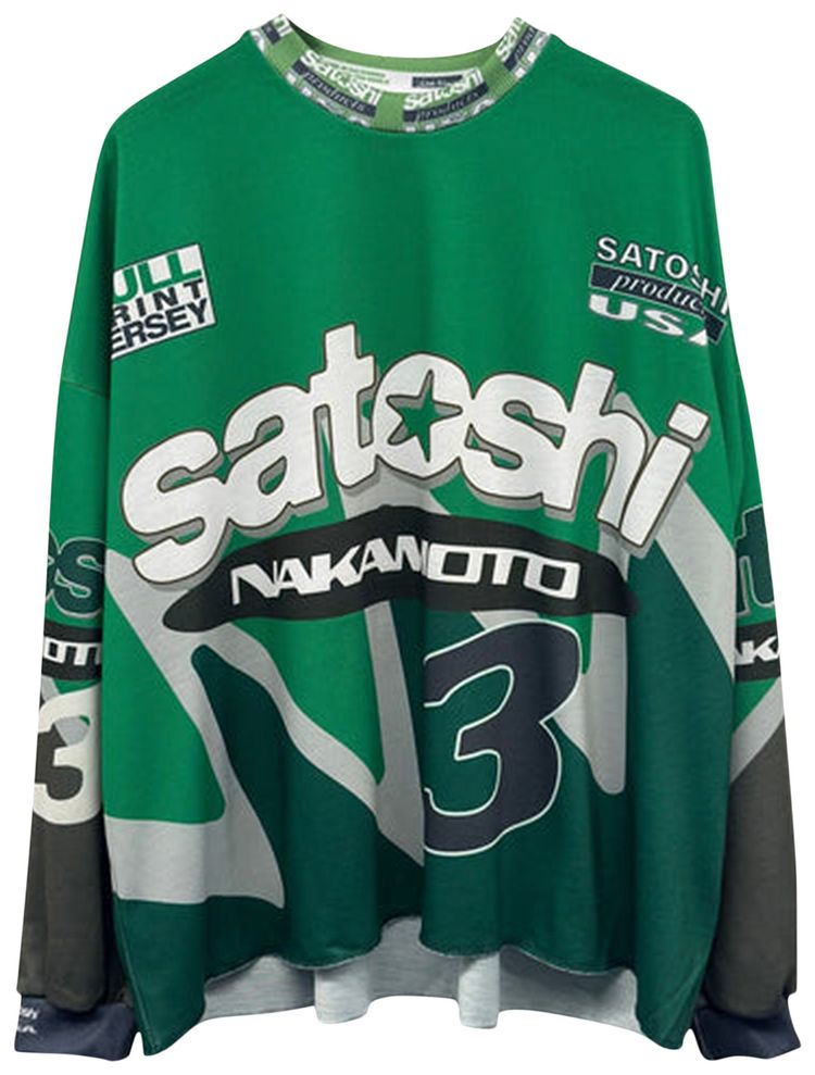 Satoshi Nakamoto Speedway Long Sleeve Green