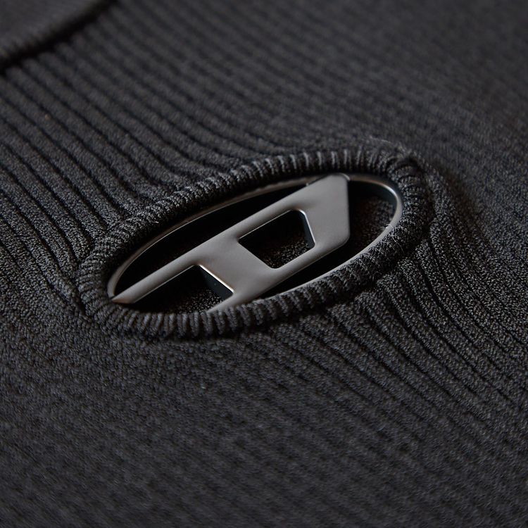 Diesel Ribbed Logo Crewneck Sweater Black