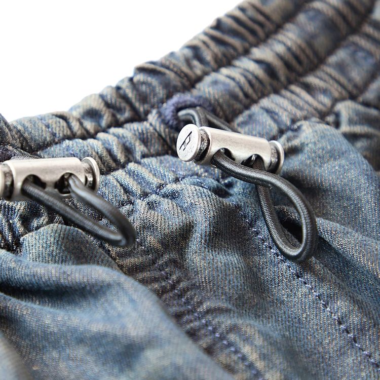 Diesel Relaxed Drawstring Denim Pants Blue