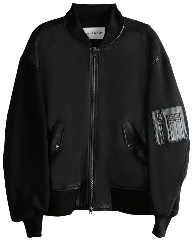 Givenchy Couture Seam Bomber Jacket Black