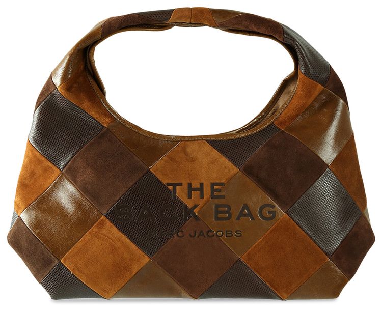 Marc Jacobs Suede Patchwork Sack Bag BrownMulticolor