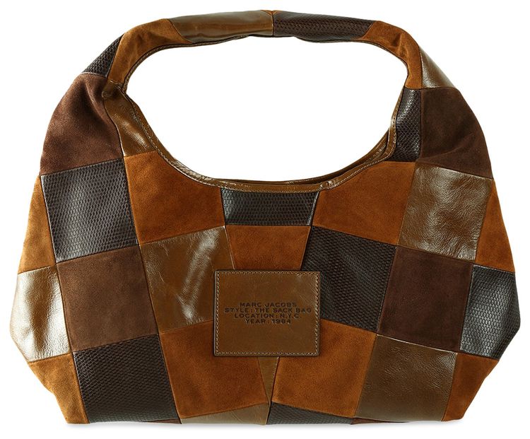 Marc Jacobs Suede Patchwork Sack Bag BrownMulticolor