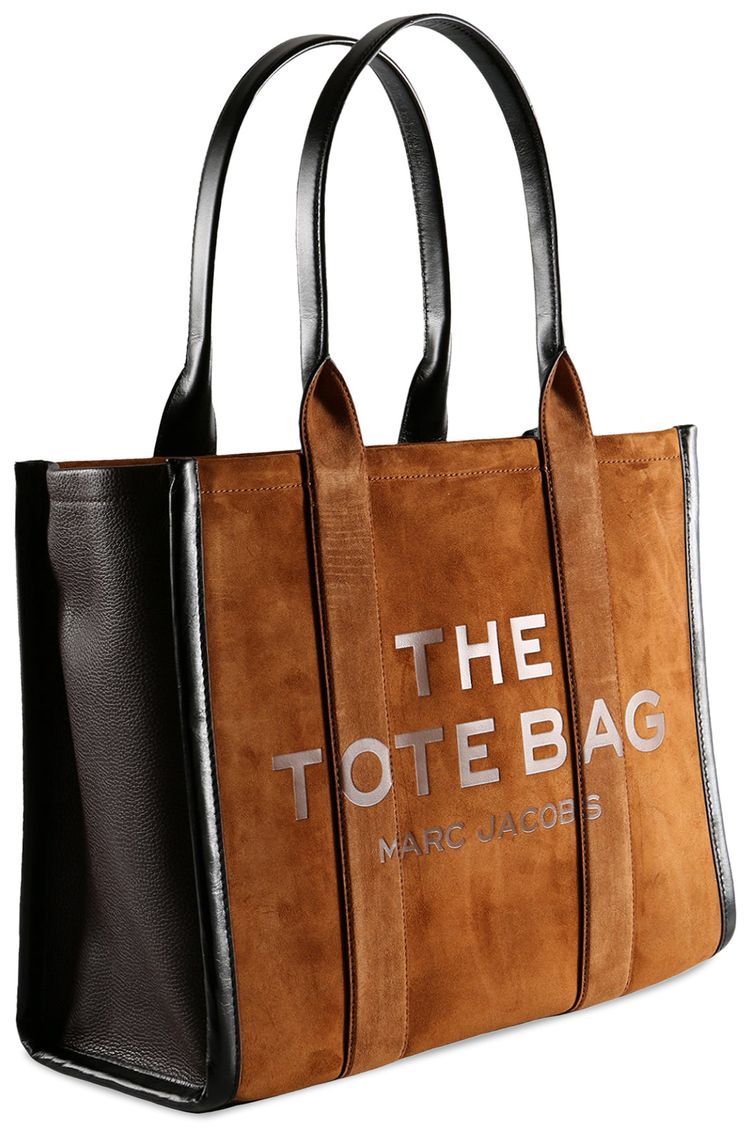 Marc Jacobs Large Suede Leather Blocked Tote Bag Copper