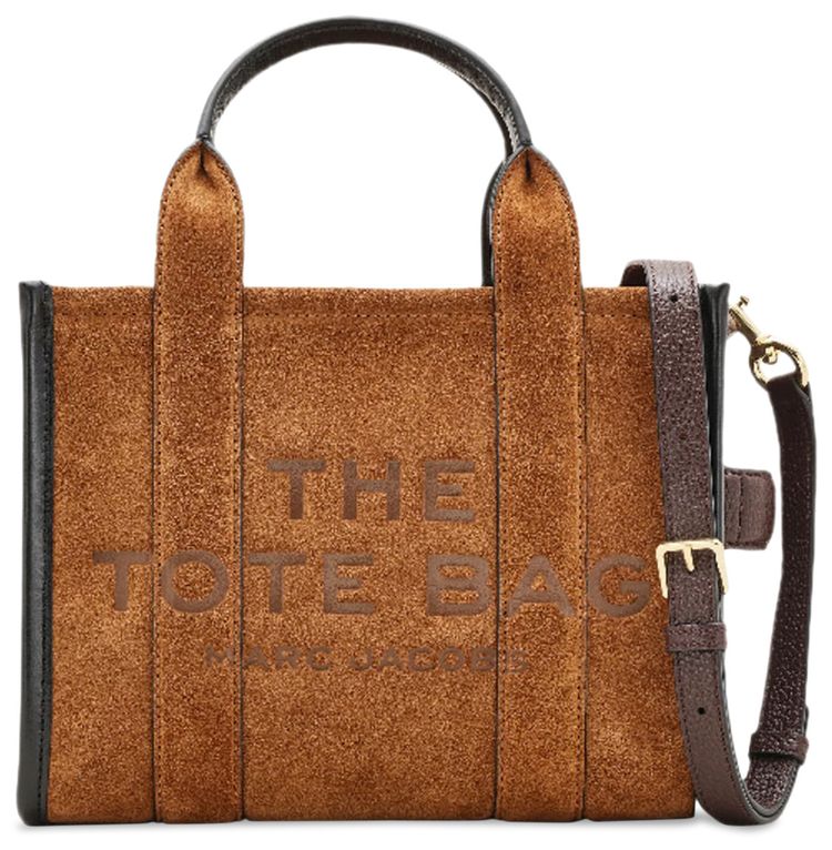 Marc Jacobs Small Suede Leather Blocked Tote Bag Copper