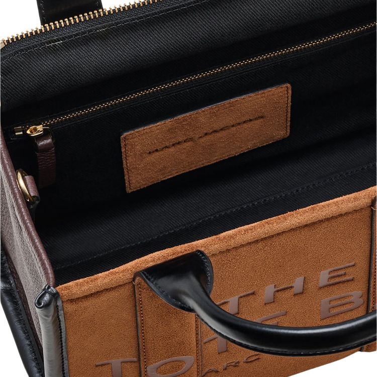 Marc Jacobs Small Suede Leather Blocked Tote Bag Copper
