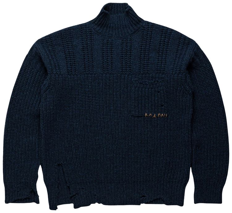 Marni Mending Turtleneck Sweater Cornflower