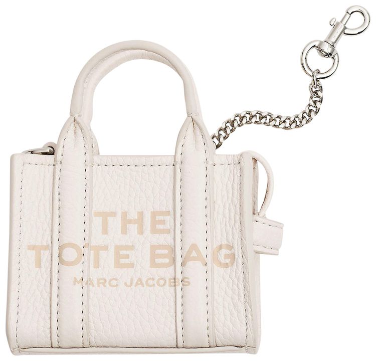 Marc Jacobs Nano Tote Charm Bag CottonSilver