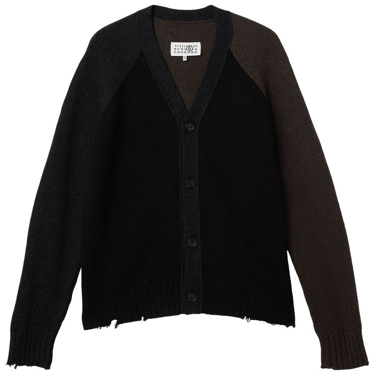 MM6 Maison Margiela V Neck Cardigan Color Block