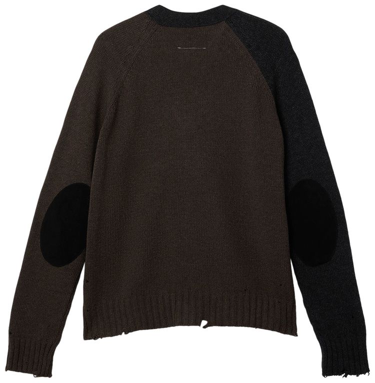 MM6 Maison Margiela V Neck Cardigan Color Block