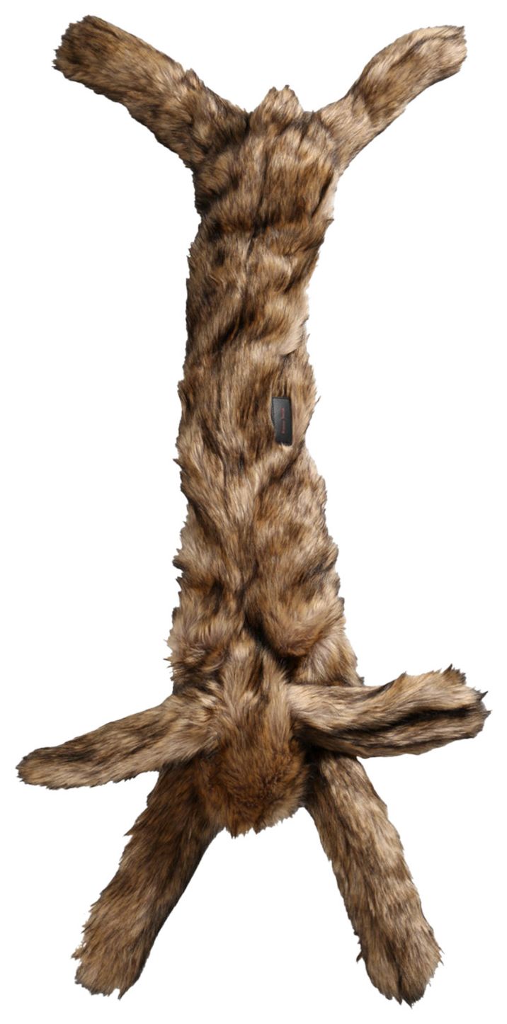 Simone Rocha Long Faux Fur Hare Scarf Brown