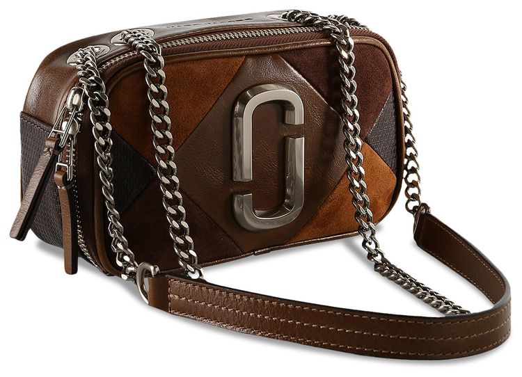 Marc Jacobs Softshot Suede Patchwork Bag BrownMulticolor