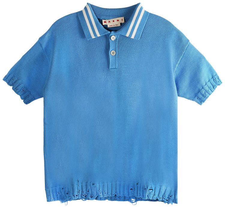 Marni Symbol Polo Shirt Azure