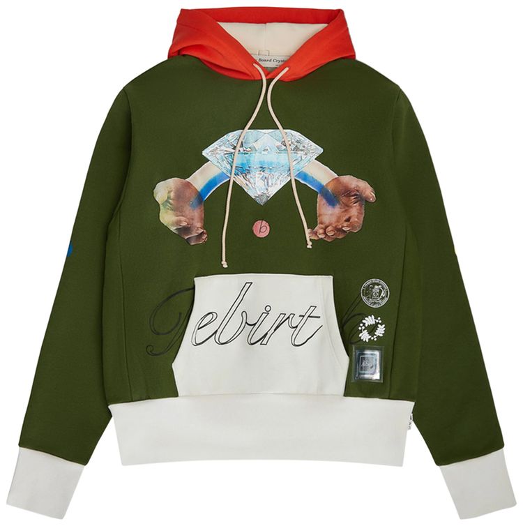 Advisory Board Crystals Birthstone 4 April Hoodie GreenNaturalOrange