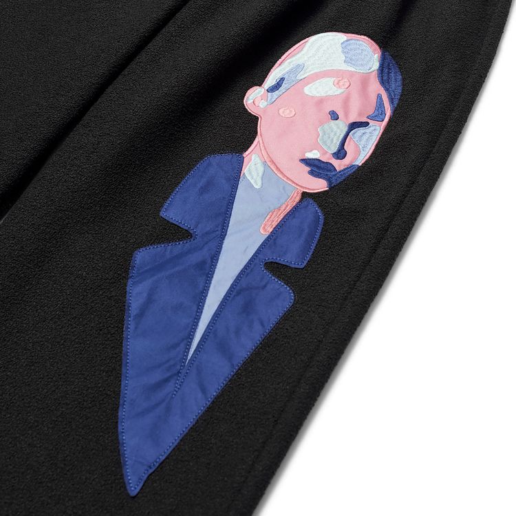 KidSuper Patchwork Face Tweed Pants Black