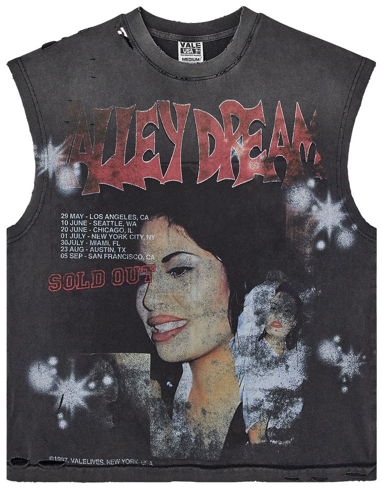 Vale Forever La Flor Muscle Tee Black