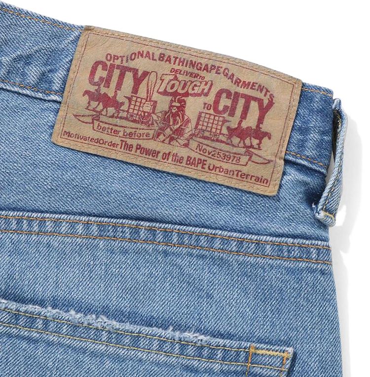 BAPE Shark Loose Fit Denim Pants Indigo