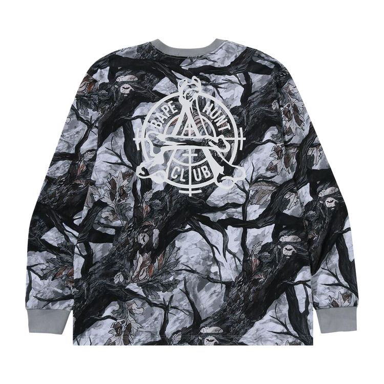 BAPE Tree Edge Camo Relaxed Fit Long Sleeve Tee White