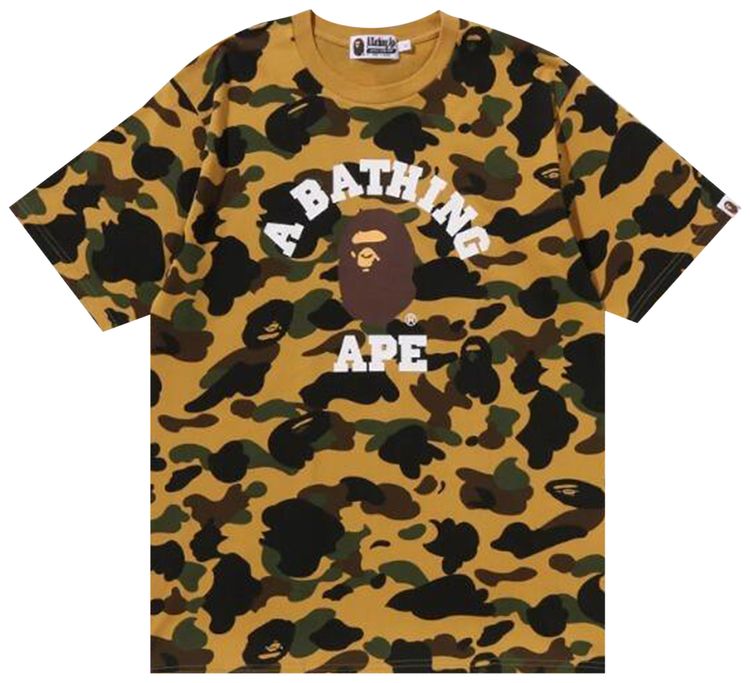 BAPE 1st Camo College Tee Yellow