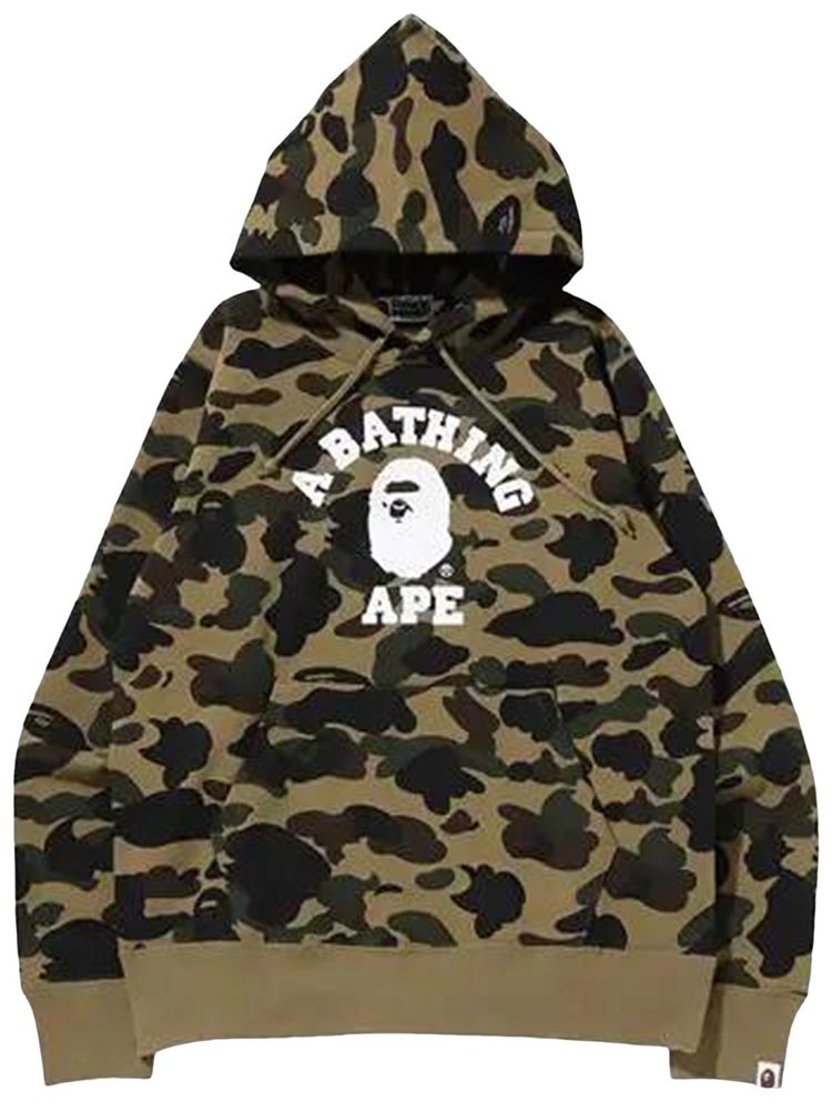 BAPE 1st Camo Pullover Hoodie Green