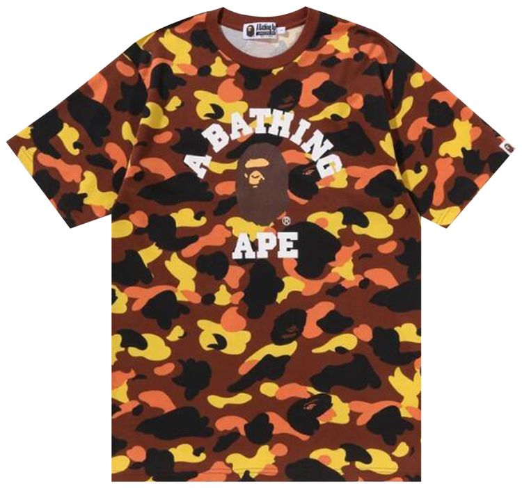 BAPE 1st Camo College Tee Orange
