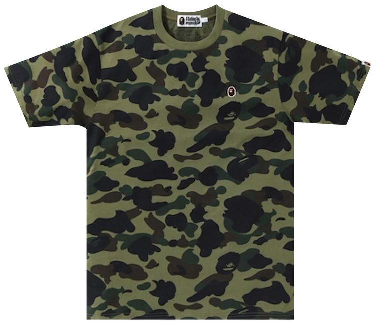 BAPE 1st Camo One Point Mini Tee Green