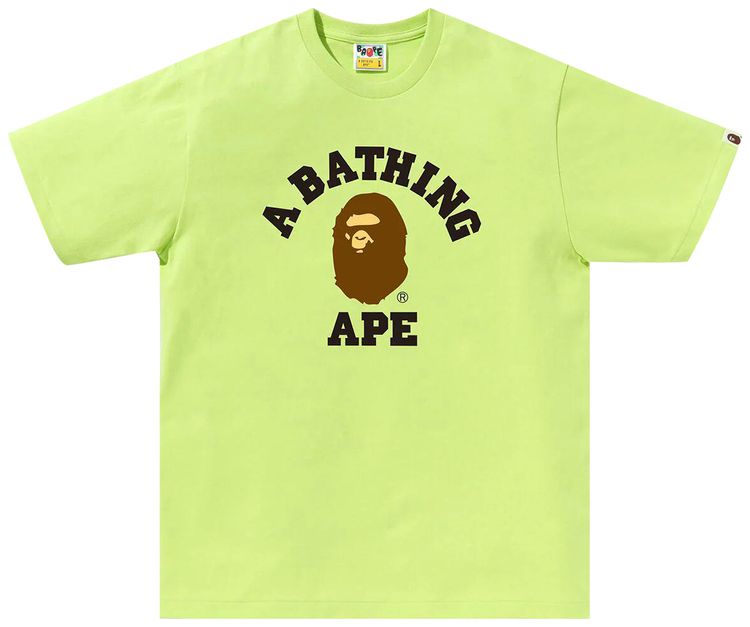 BAPE College Tee Light Green