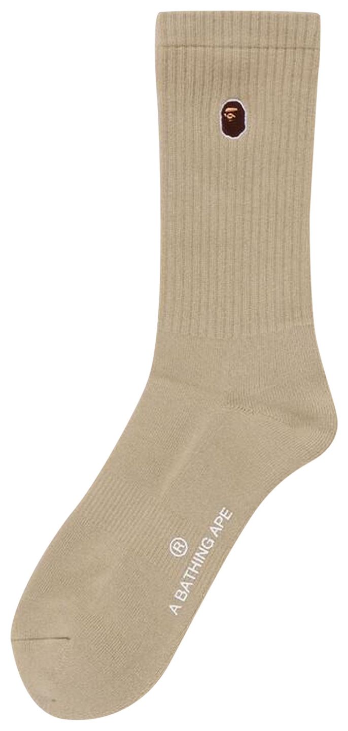 BAPE One Point Socks Beige