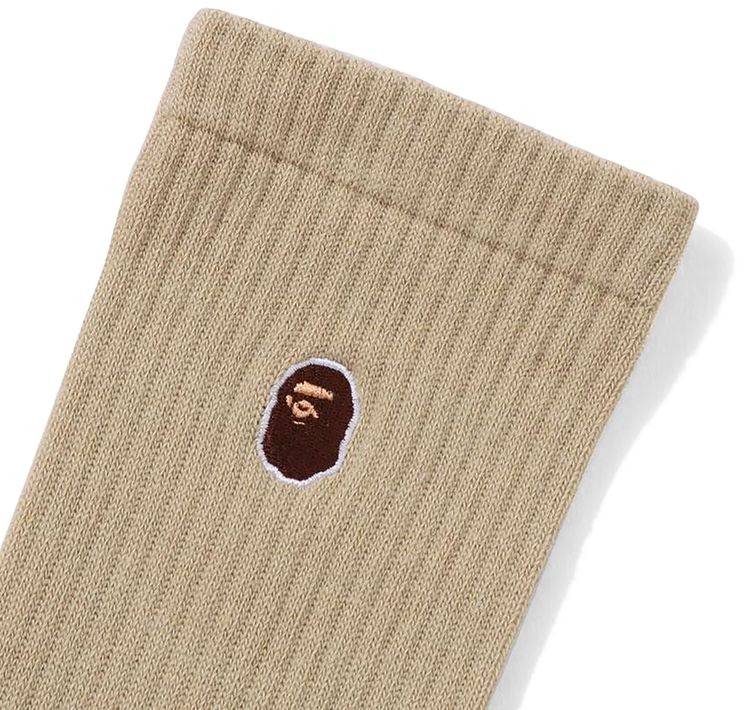 BAPE One Point Socks Beige