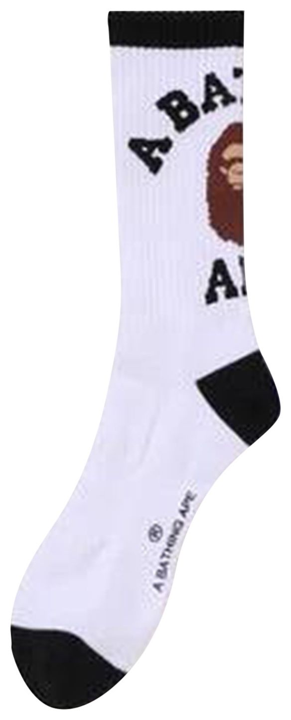 BAPE College Socks White