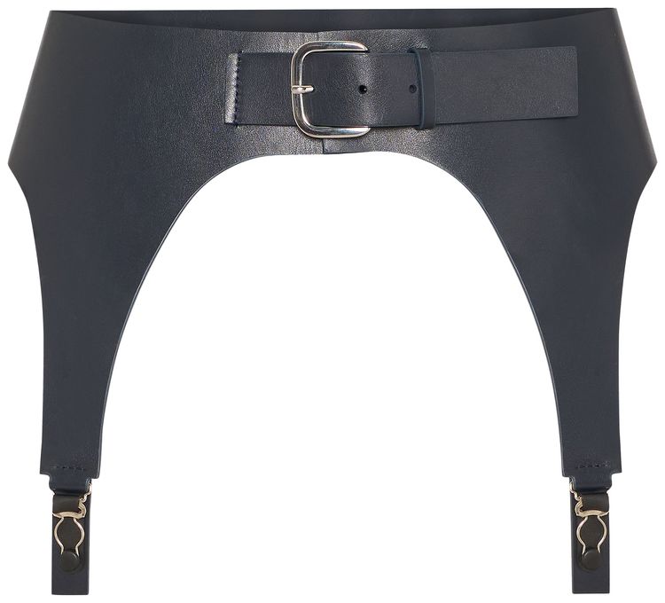 Jean Paul Gaultier Leather Garter Belt Black