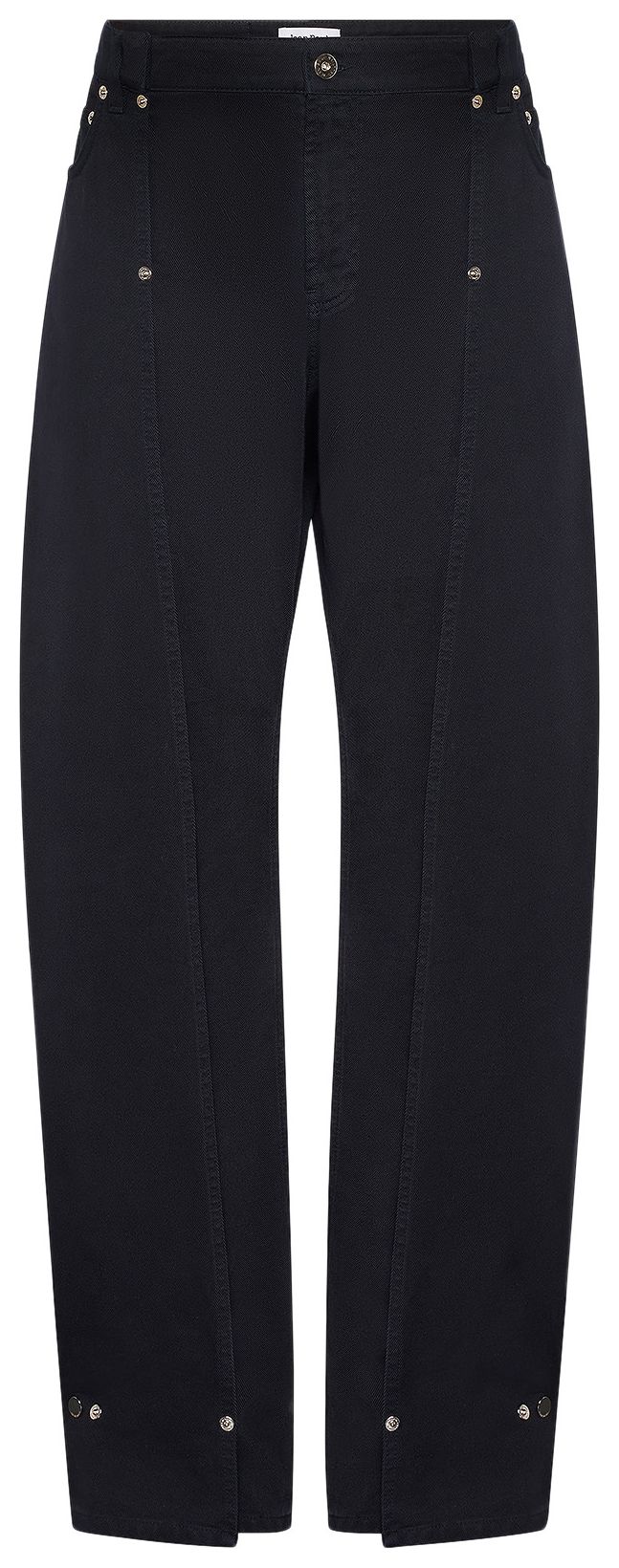 Jean Paul Gaultier Overdyed Denim Trouser With Upper Denim Panel Navy