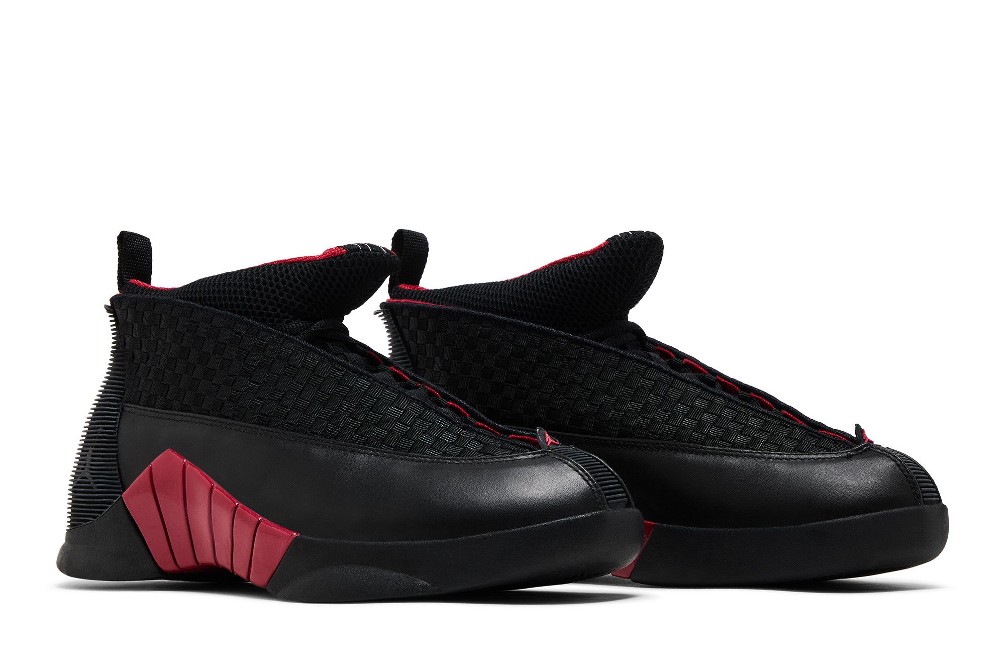 red and black jordans 15