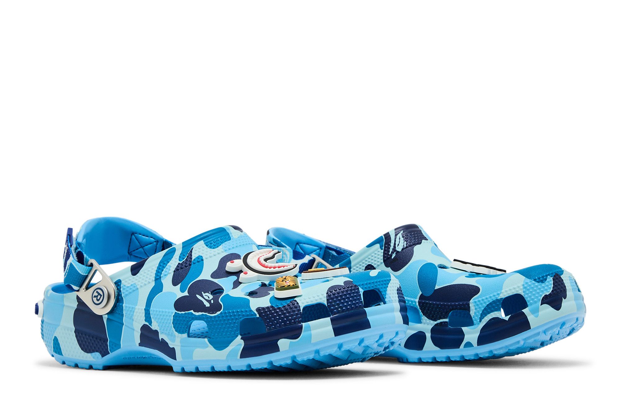 A BATHING APE®︎ × Crocs Clog blue green Crocs Classic Clog A Bathing Ape ABC Camo Blue Men's