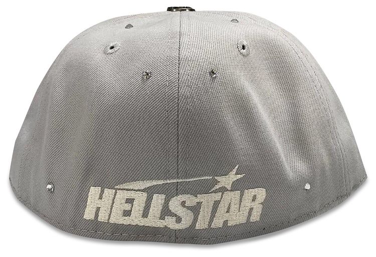 Hellstar OG Logo Rhinestones 59Fifty Fitted Hat Grey