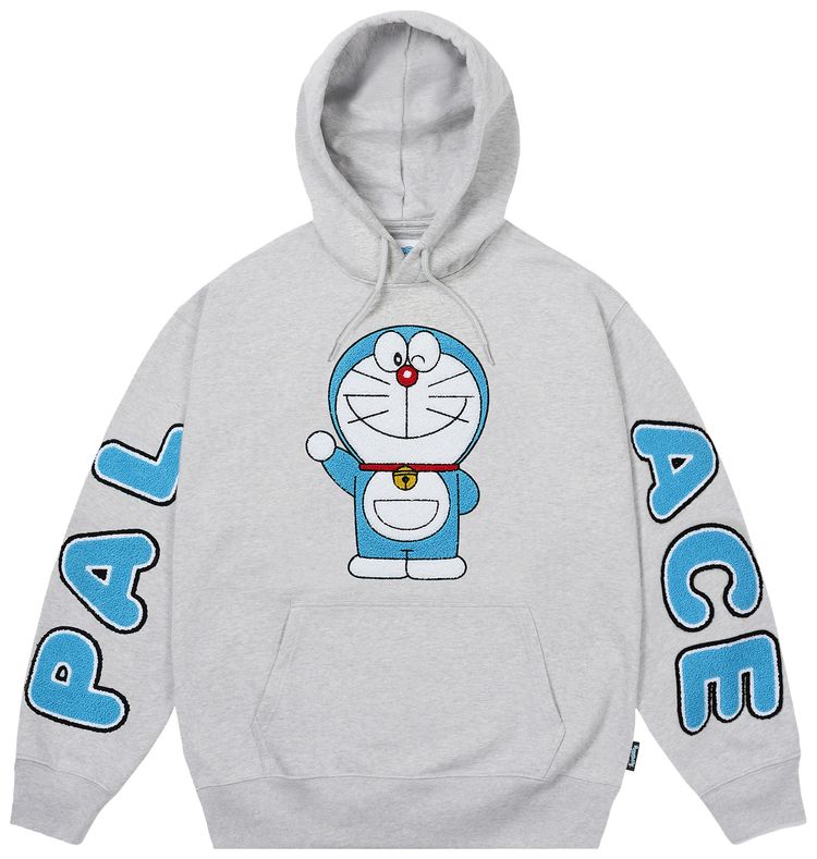 Palace x Doraemon Hood Grey Marl