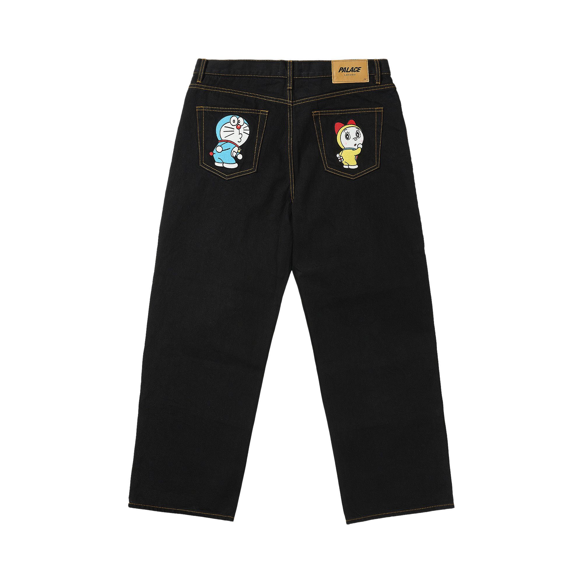 パンツ PALACE DORAEMON P90 JEAN STONE WASH Palace Doraemon P90 Jean Black Stone Wash Men's - FW25 - US