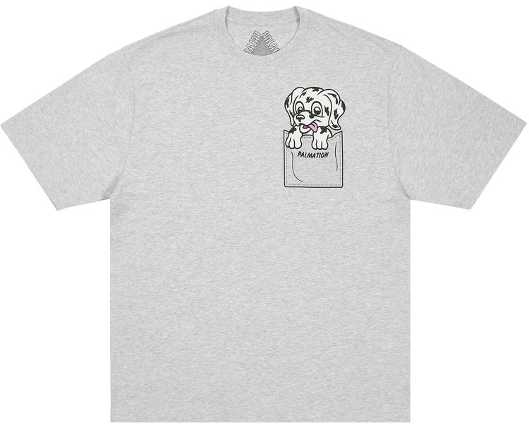 Palace Palmation T Shirt Grey Marl