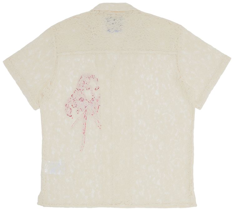 KidSuper Lace Girl Painting Shirt Cream