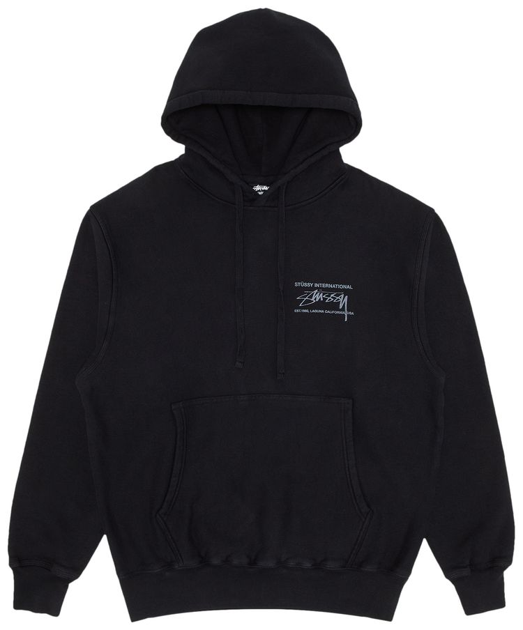Stussy Smooth International Hoodie Pigment Dyed Black