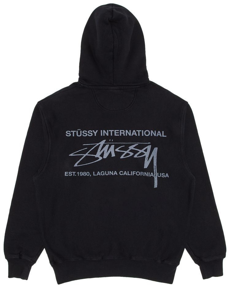 Stussy Smooth International Hoodie Pigment Dyed Black