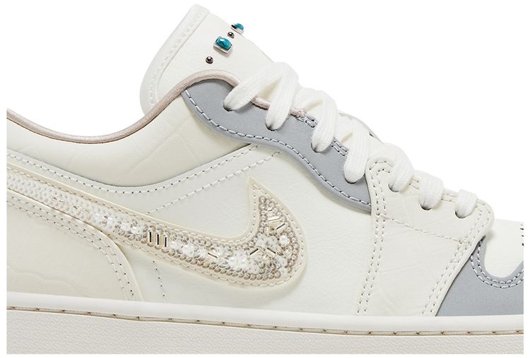 Wmns Air Jordan 1 Low Sail Soft Pearl Sequins